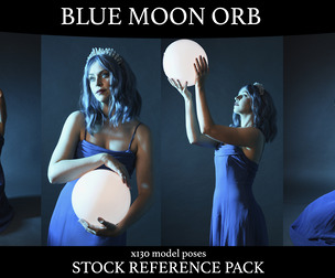 Blue Moon Orb - Stock Model Pose Reference Pack