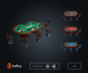 Poker Table V1 – Casino Gambling – Game Ready