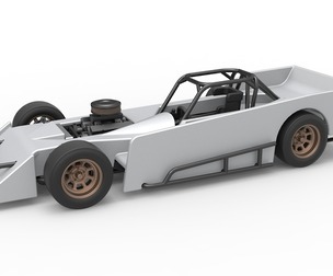 Small Block Supermodified race car Scale 1:25