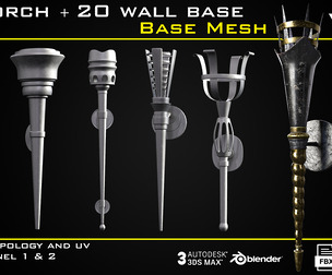 20 Torch-20 wall base - BASE MESH - VOL 03
