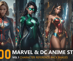 +600 Marvel & DC Anime Style Vol.01-8k