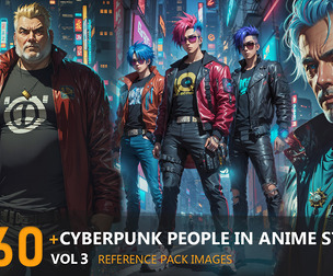 260 Cyberpunk People In Anime Style Vol.03