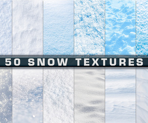 50 Snow Textures, Realistic white snow texture