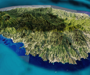 Saint Vincent island full 3d model terrain