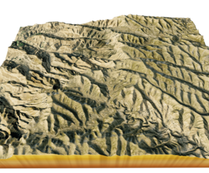 Drakensberg Escarpment 3d model terrain