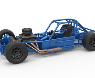 Small Block Supermodified race car Base 1:25