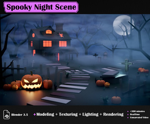 Creating A Spooky Night Scene in Blender 3.5