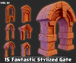 15 Fantastic Stylized Gates Game Ready VOL01
