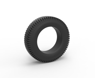Semi truck tire 8 Scale 1:25