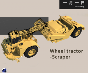 Wheel tractor-scraper