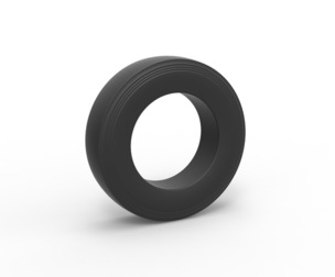 Semi truck slick tire Scale 1:25