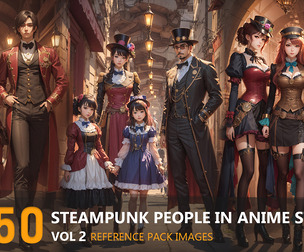 250 Steampunk People In Anime Style Vol.02-4K