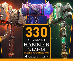Stylized Hammer weapon