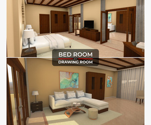 Bedroom and Drawingroom