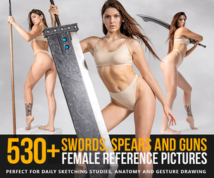 530+ Swords, Spears & Guns Female Pictures