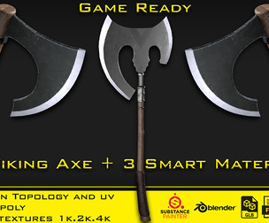 2 Axe + 3 Smart material - (Game ready)