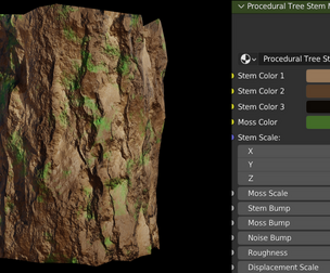 Procedural Tree Stem Material 🌲