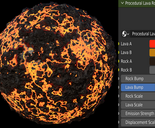 Procedural Lava Rock Material 🌋