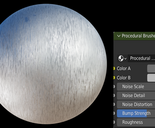 Procedural Brushed Metal Material