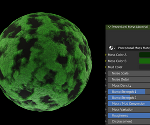Procedural Moss Material