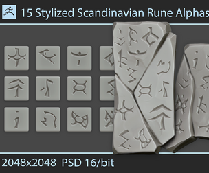 Stylized Scandinavian Rune Alphas