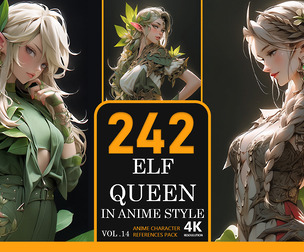 Elf Queen In Anime Style