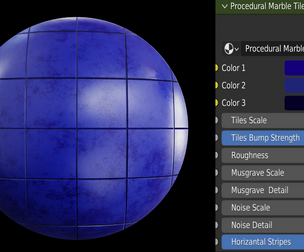 Procedural Marble Tile Material