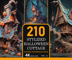 Stylized Halloween Cottage