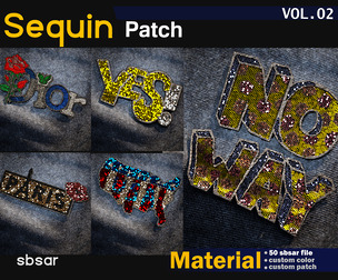 62 Sequin patch -SBSAR + tutorial -VOL 02