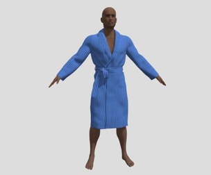 African with Bathrobe