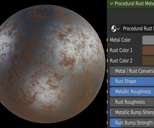 Procedural Rust Metal Material