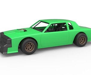 Vintage dirt late model race car 1:25