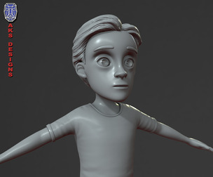 cartoon boy v4 base mesh