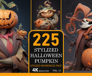 Stylized Halloween Pumpkin
