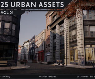 25 Low Poly Urban Assets Vol.01