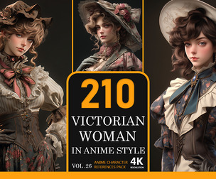 Victorian Woman In Anime Style