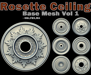 20 Rosette Ceiling Base Mesh Vol 1