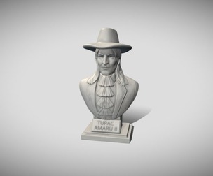 Bust of T Pac Amaru II for 3D Print