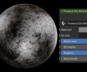 Procedural Dirty Metal Material