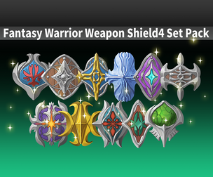 Fantasy Warrior Weapon Shield4 Set Pack