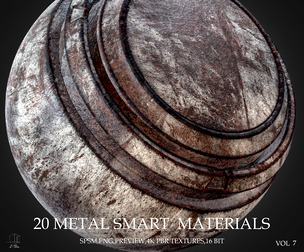 20 METAL SMART MATERIALS & PBR TEXTURES-VOL 7
