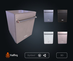 Dishwasher V2 – Kitchen Appliance – Game Ready