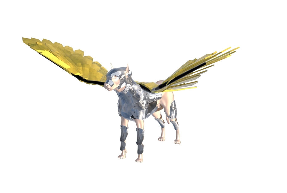 Dog Armor Wing 3D model
