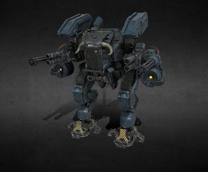 Realistic Mech in military style