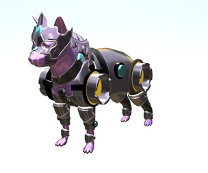 Dog Sci-fi Armor 3D model