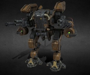 Realistic Mech in military style