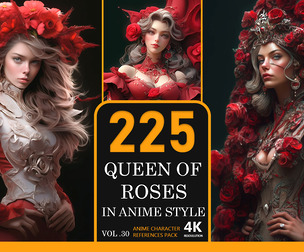 Queen of Roses In Anime Style