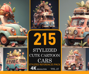 Stylized Cute Cartoon Cars