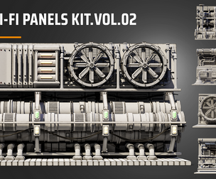 5 sci-fi industrial panels vol02