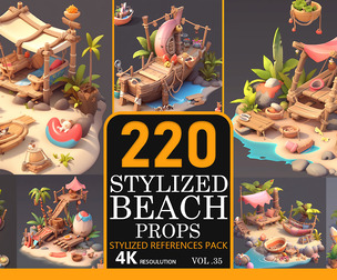 Stylized Beach Props